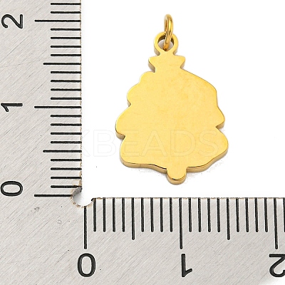 Christmas Theme Ion Plating(IP) 304 Stainless Steel Pendants STAS-O005-014B-G-1
