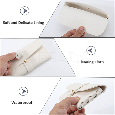1Pc Rectangle Shape PVC Leather Eyeglass Cases AJEW-CN0003-63A-1
