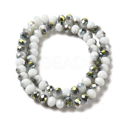 Electroplate Glass Faceted Rondelle Beads Strands EGLA-D020-8x5mm-M3-1