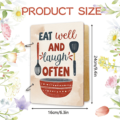 Wooden 2-Ring Loose Leaf Binder Postcard Phote Album Cover DIY-WH0547-020-1