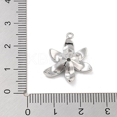 Brass Pave Clear Cubic Zirconia Pendants LS-KK-Z061-13P-01-1