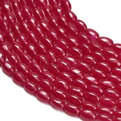 Lab Grown Red Corundum Beads Strands GG-CBAC488-02B-1