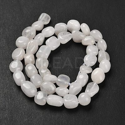 Natural White Jade Beads Strands G-P497-01E-25-1
