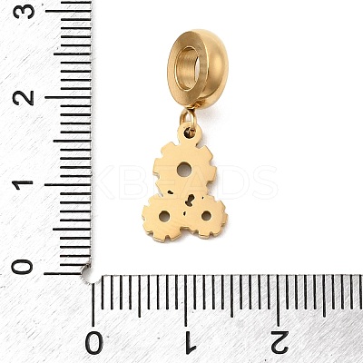 304 Stainless Steel Colorful Enamel European Dangle Charms STAS-D153-17G-1