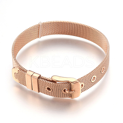 304 Stainless Steel Watch Bands WACH-P015-02RG-1