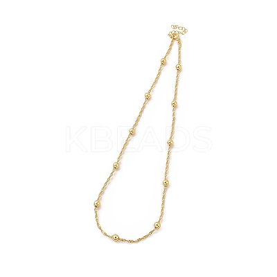 Rack Plating Brass Satellite Chain Necklace for Women NJEW-F304-01G-1
