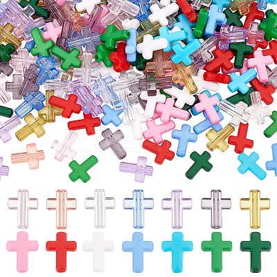 DIY Cross Beads Jewelry Making Finding Kit DIY-PH0021-24-1