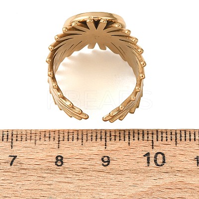 V-Shaped 304 Stainless Steel Cuff Ring Components SA-CBAC0DF-01C-G-1