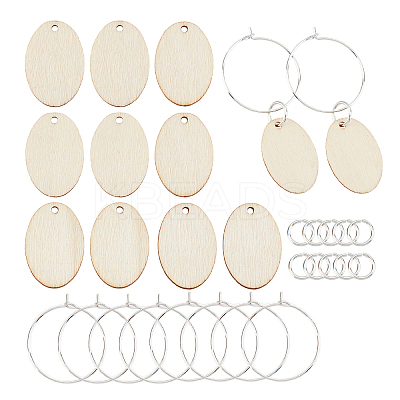 DIY Oval Wine Glass Charm Tags Making Kit DIY-SC0018-60-1