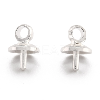 Brass Cup Pearl Peg Bails Pin Pendants KK-H759-29C-S-1