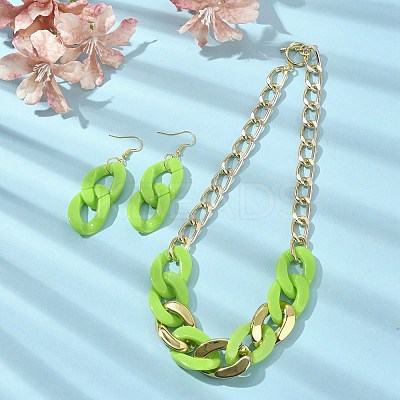 Acrylic Chains Jewelry Set SJEW-JS01288-03-1