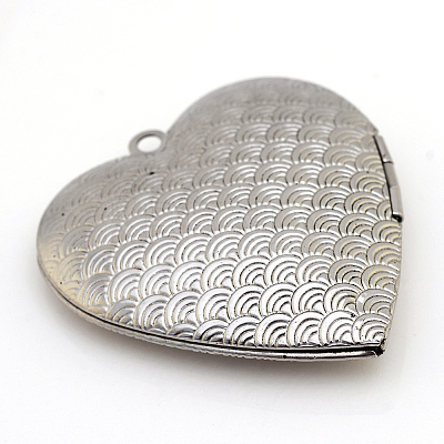 Tarnish Resistant 304 Stainless Steel Photo Locket Pendants LS-STAS-S046-08-1