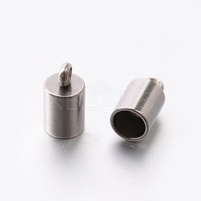 Tarnish Resistant 201 Stainless Steel Cord Ends STAS-E077-09-1