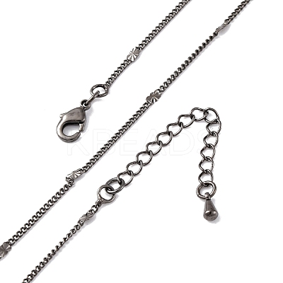 Brass Curb Chains Necklaces for Women NJEW-D302-06B-1
