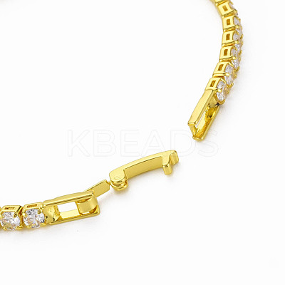 Clear Cubic Zirconia Tennis Bracelet BJEW-N241-001A-01LG-NR-1