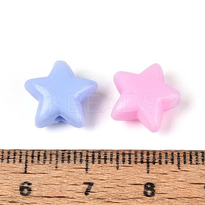 Plastic Star Beads KY-T041-28M-1