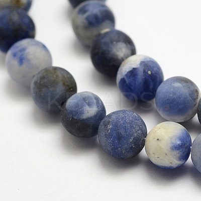 Natural Sodalite Beads Strands G-J364-01-10mm-1