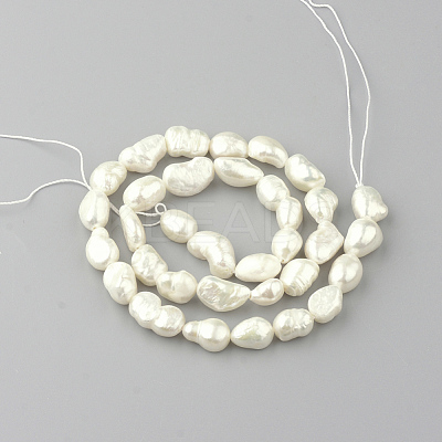 Natural Cultured Freshwater Pearl Beads Strands X-PEAR-R064-55-1