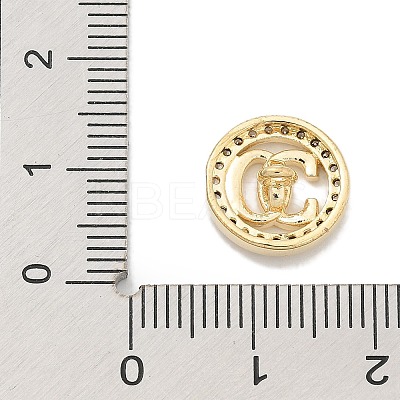 Rack Plating Brass Micro Pave Clear Cubic Zirconia Buttons KK-K293-12B-G-1