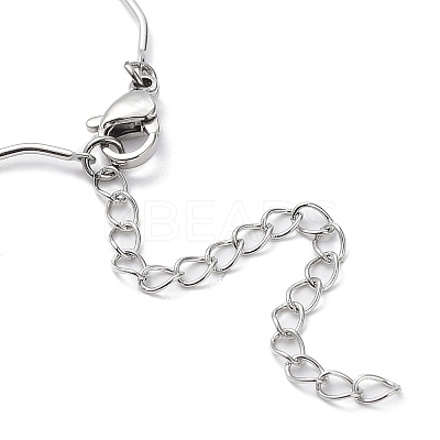 Non-Tarnish 304 Stainless Steel Twist Bar Link Chain Necklace NJEW-K249-11P-1