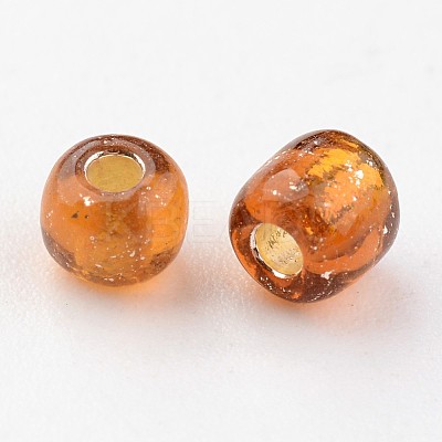 6/0 Round Silver Lined Round Hole Glass Seed Beads X-SEED-A005-4mm-53-1