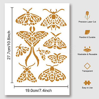 PET Hollow Out Drawing Painting Stencils DIY-WH0421-0036-1