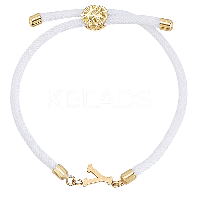 1pc Adjustable Nylon Cord Slider Bracelets for Women BJEW-LP0001-33Y-G-1