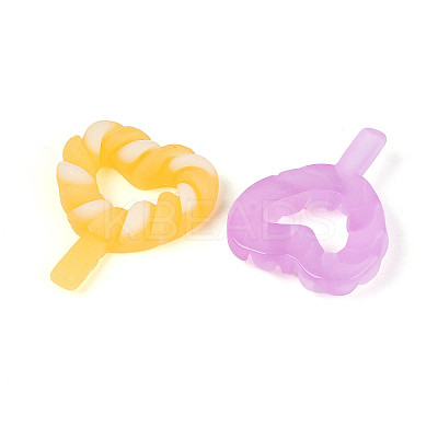 Luminous & Frosted Transparent Resin Cabochons X-RESI-T026-09M-1