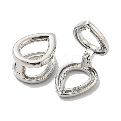 Brass Hoop Earrings for Women EJEW-E295-30P-1