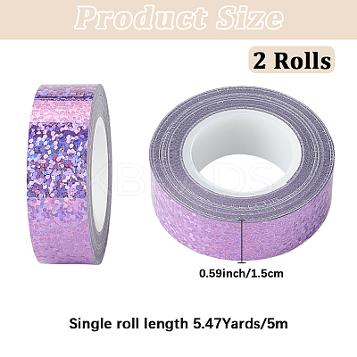 DIY Scrapbook Decorative Laser Paper Tapes DIY-WH20001-98B-1