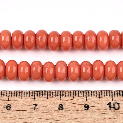 Opaque Solid Color Glass Beads Strands X-GLAA-ZX008-8mm-18E-1