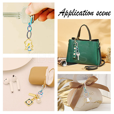 10Pcs Rainbow Color Zinc Alloy Keychain Clasps FIND-PH0006-45-1