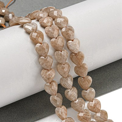 Natural Peach Moonstone Beads Strands G-P544-E05-01-1