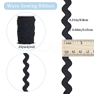 Polyester Wavy Fringe Trim OCOR-GF0003-44B-01-1