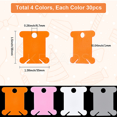 120Pcs 4 Colors Plastic Thread Winding Boards TOOL-CY0001-02-1