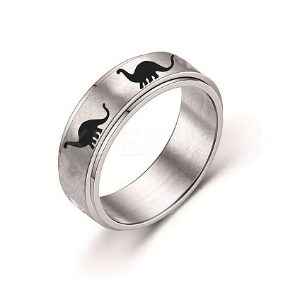 Rotating 201 Stainless Steel Anxiety Relief Rings for Women Men PW-WG4928D-20-1