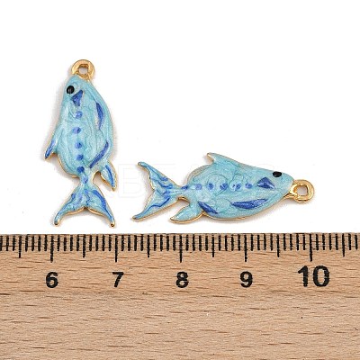 304 Stainless Steel Enamel Pendants STAS-P410-40C-02-1