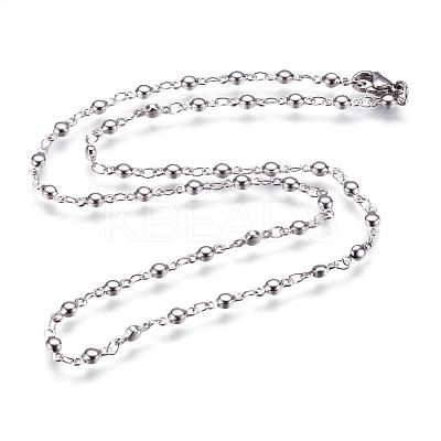 Non-Tarnish 304 Stainless Steel Chain Necklaces STAS-P164-12P-1
