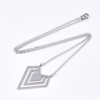 Non-Tarnish 201 Stainless Steel Pendant Necklaces LS-NJEW-T009-JN106-1-40-1
