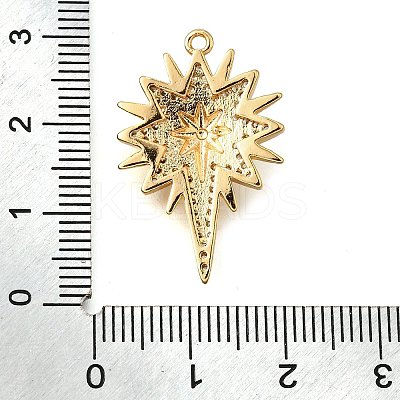 Brass Micro Pave Clear Cubic Zirconia Pendants KK-U065-13G-1