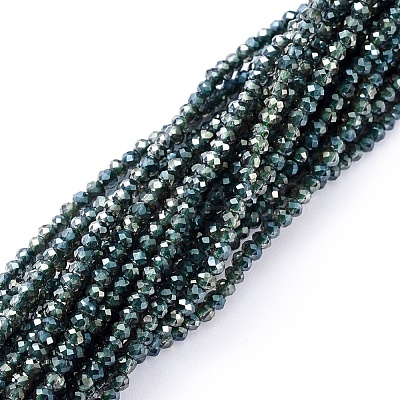 Electroplate Glass Beads Strands X-EGLA-F149-HP-01-1