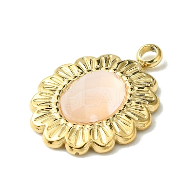 Ion Plating(IP) Real 14K Gold Plated 304 Stainless Steel with Glass Pendant FIND-Z028-30D-1