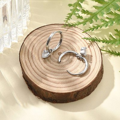 304 Stainless Steel Micro Pave Cubic Zirconia Hoop Earrings LS-STAS-R004-03P-02-1