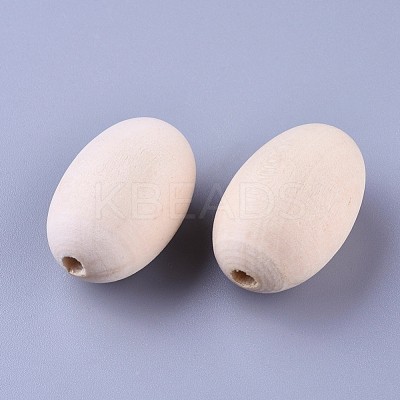 Unfinished Natural Wooden Beads WOOD-S650-81-LF-1