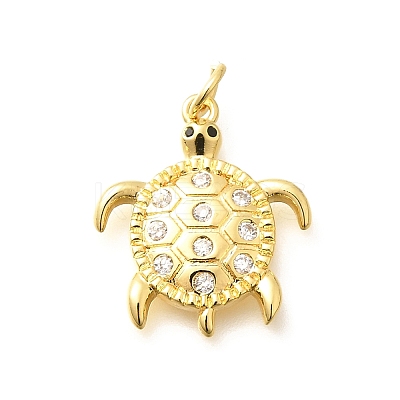 Brass Micro Pave Cubic Zirconia Pendants KK-Q040-02A-G-1