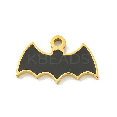 Halloween Theme Ion Plating(IP) 304 Stainless Steel Enamel Pendants STAS-M011-02D-1
