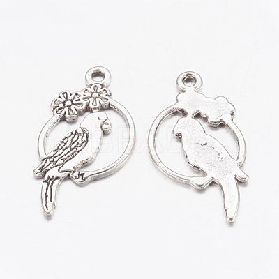 Alloy Tropical Parrot Pendants X-EA10187Y-AS-1