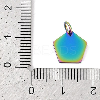 Ion Plating(IP) 304 Stainless Steel Stamping Blank Tag Charms LS-STAS-I311-23RC-1