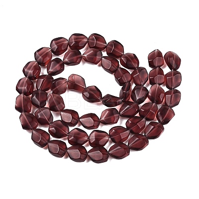 Frosted Glass Beads Strands GLAA-T023-30E-1