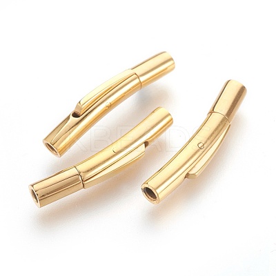 Smooth 304 Stainless Steel Bayonet Clasps STAS-L215-01G-1